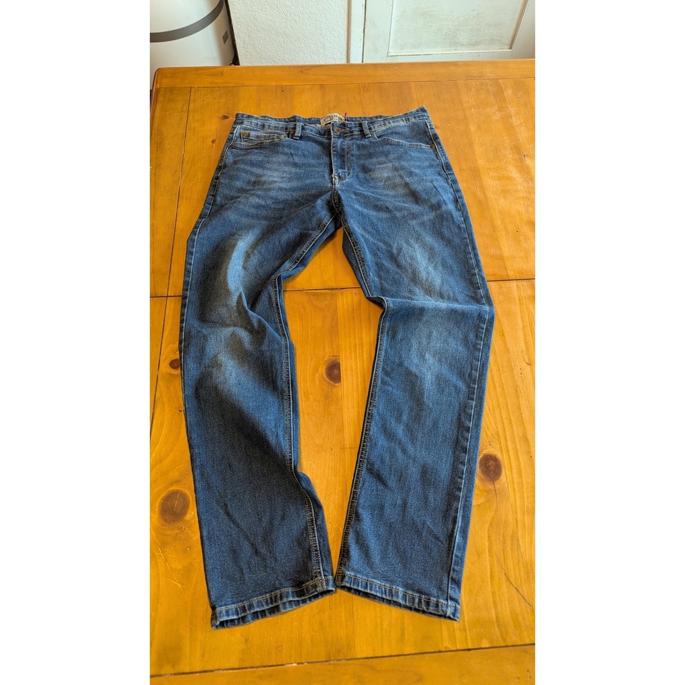 Hudson & Barrow NYC Mens Slim Stretch Jeans‎ Medium Wash Blue Size 34 Denim